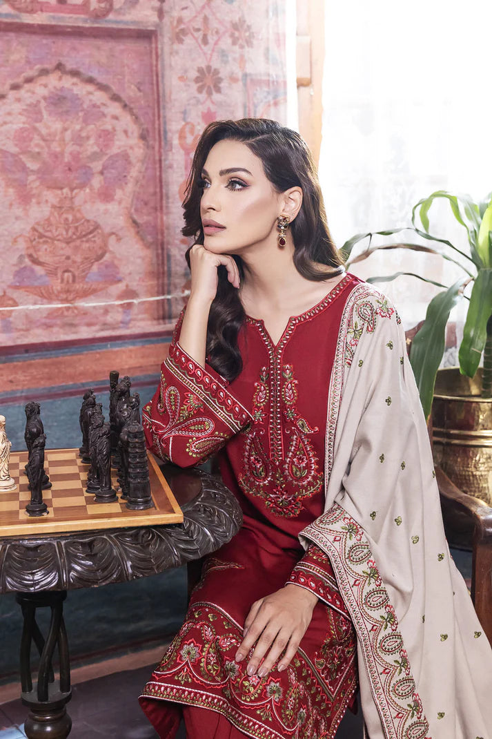 NOOR BY SADIA DHANAK UNSTITCHED EMB 3PC