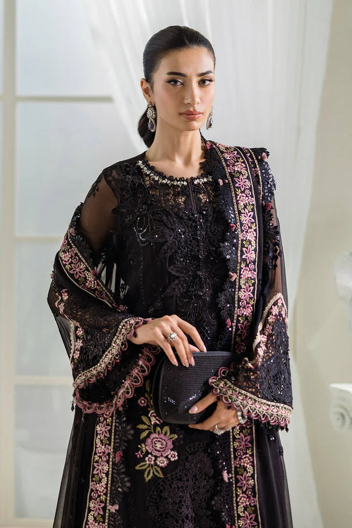 MARIA.B CHIFFON UNSTITCHED EMB D-02 SUIT