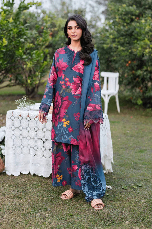 BAROQUE LAWN PRINTED UNSTICH 3PC
