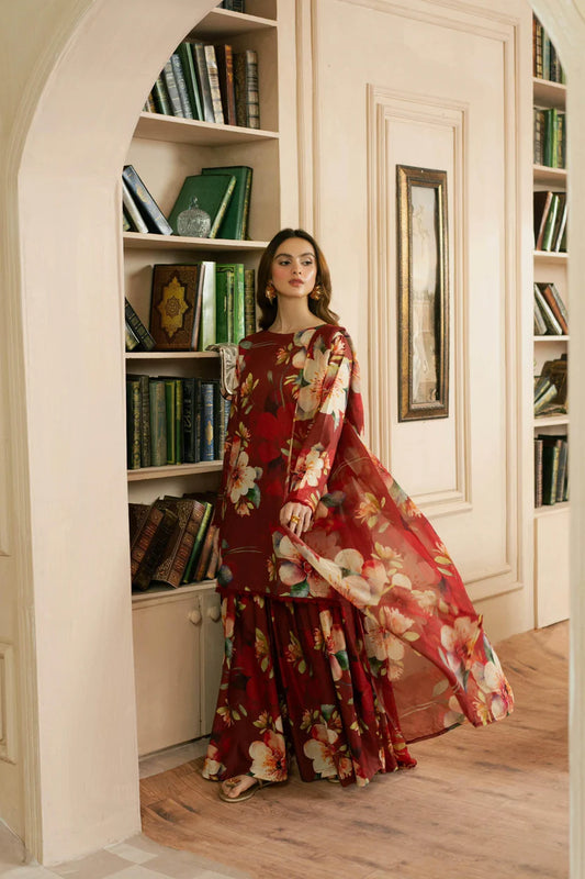 BAROQUE LAWN PRINTED UNSTICH 3PC