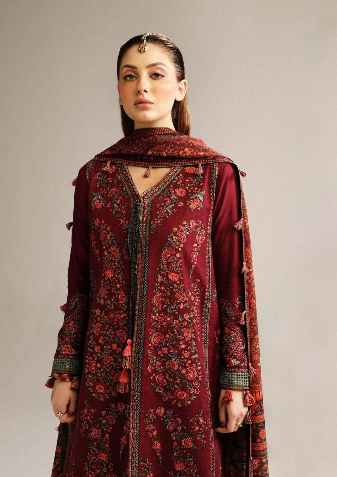 HUSSAIN REHAR DHANAK UNSTITCHED EMB 3PC