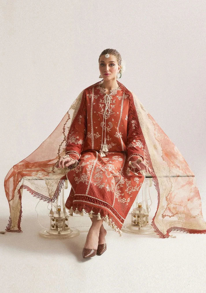 HUSSAIN REHAR DHANAK UNSTITCHED EMB 3PC