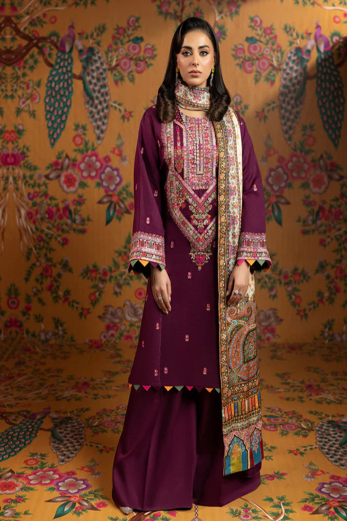 FAIZA FAISAL DHANAK UNSTITCHED EMB 3PC