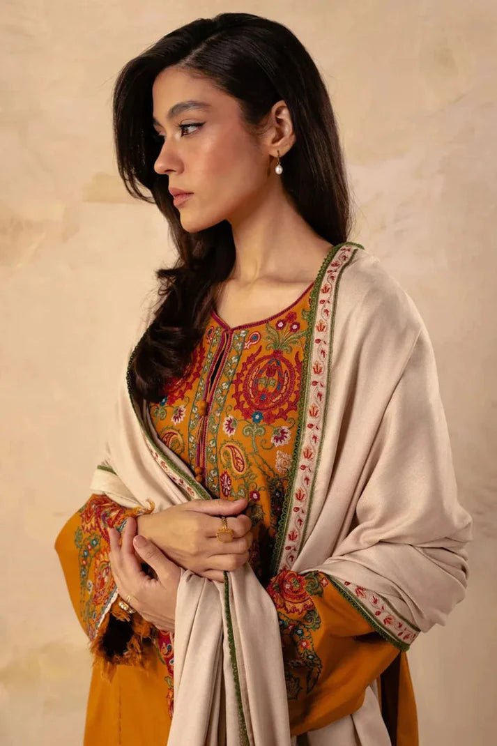 ZARA SHAHJAHAN KARANDI UNSTITCHED EMB 3PC