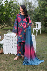 BAROQUE LAWN PRINTED UNSTICH 3PC