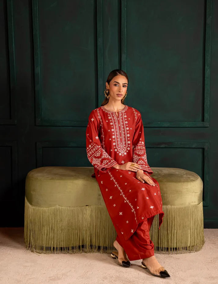 BATIK DHANAK PREMIUM UNSTITCHED EMB 2PC