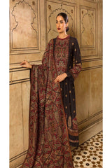 BAREEZA DHANAK UNSTITCHED EMB 3PC