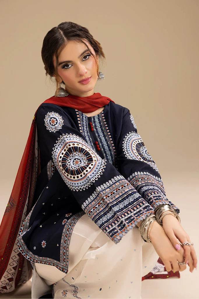 JAZMIN DHANAK PREMIUM UNSTITCHED EMB 3PC