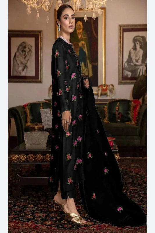 RAW SILK UNSTICH EMB 3PC