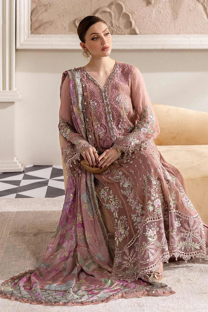 MARIA.B CHIFFON UNSTITCHED EMB D-05 SUIT