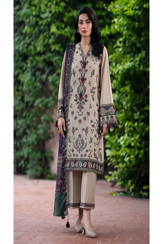 JAZMIN DHANAK UNSTITCHED EMB 3PC