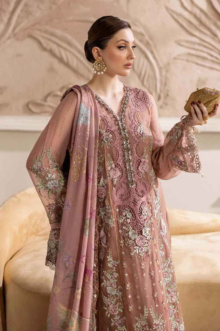 MARIA.B CHIFFON UNSTITCHED EMB D-05 SUIT