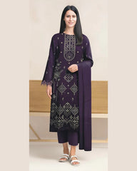 MIRAAL VOL#1 DHANAK UNSTITCHED EMB 3PC