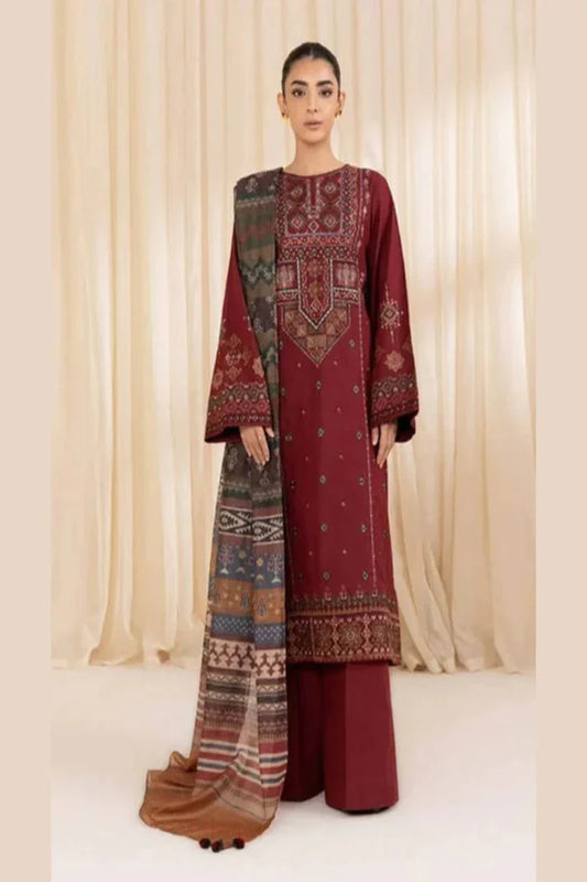 SAPPHIRE DHANAK LUXURY UNSTITCHED EMB 3PC