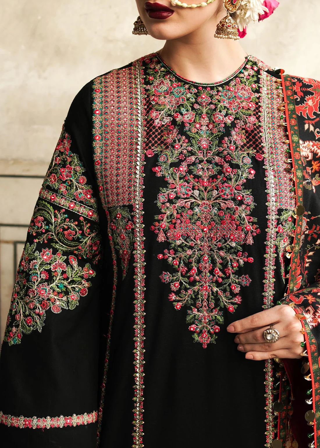 HUSSAIN REHAR DHANAK UNSTITCHED EMB 3PC