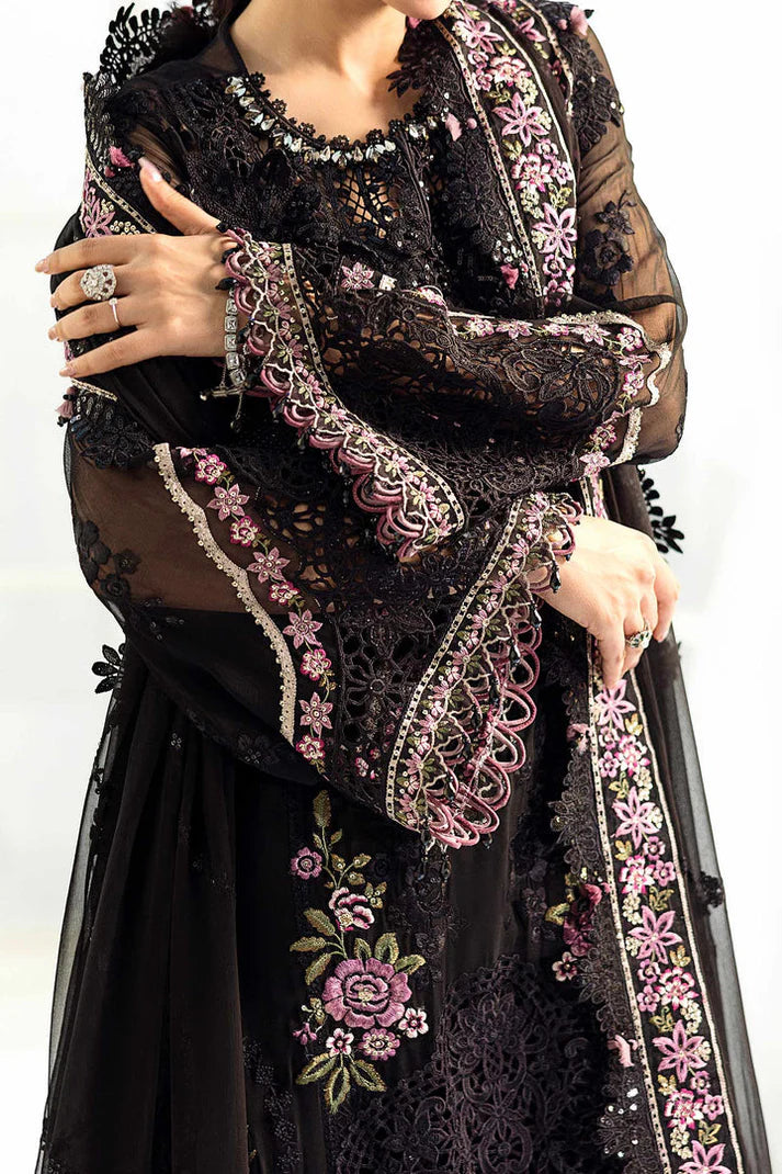 MARIA.B CHIFFON UNSTITCHED EMB D-02 SUIT