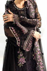 MARIA.B CHIFFON UNSTITCHED EMB D-02 SUIT