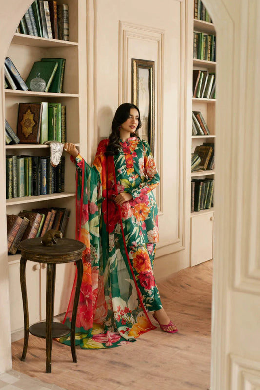 BAROQUE LAWN PRINTED UNSTICH 3PC