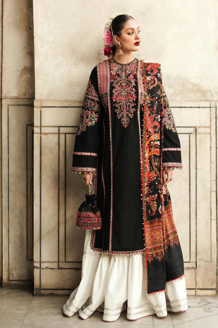 HUSSAIN REHAR DHANAK UNSTITCHED EMB 3PC