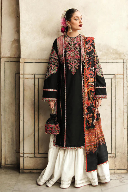 HUSSAIN REHAR DHANAK UNSTITCHED EMB 3PC