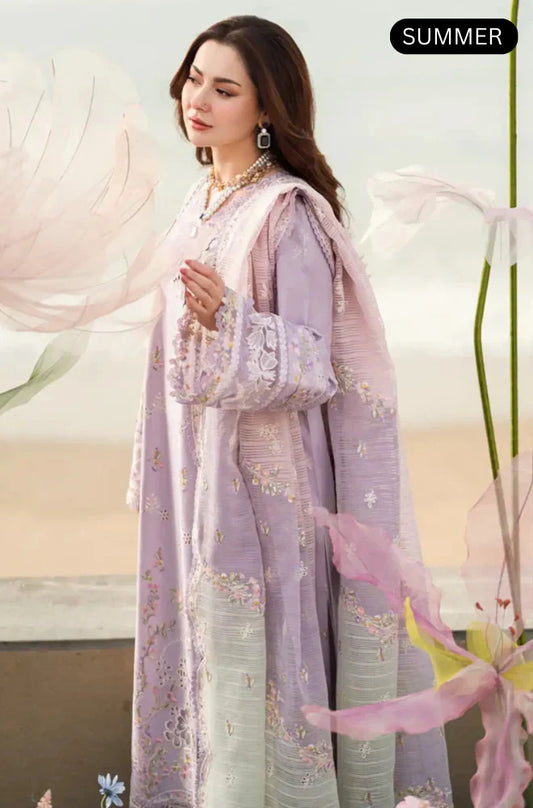 Qalamkar - Summer 3PC Lawn Emb Suit -