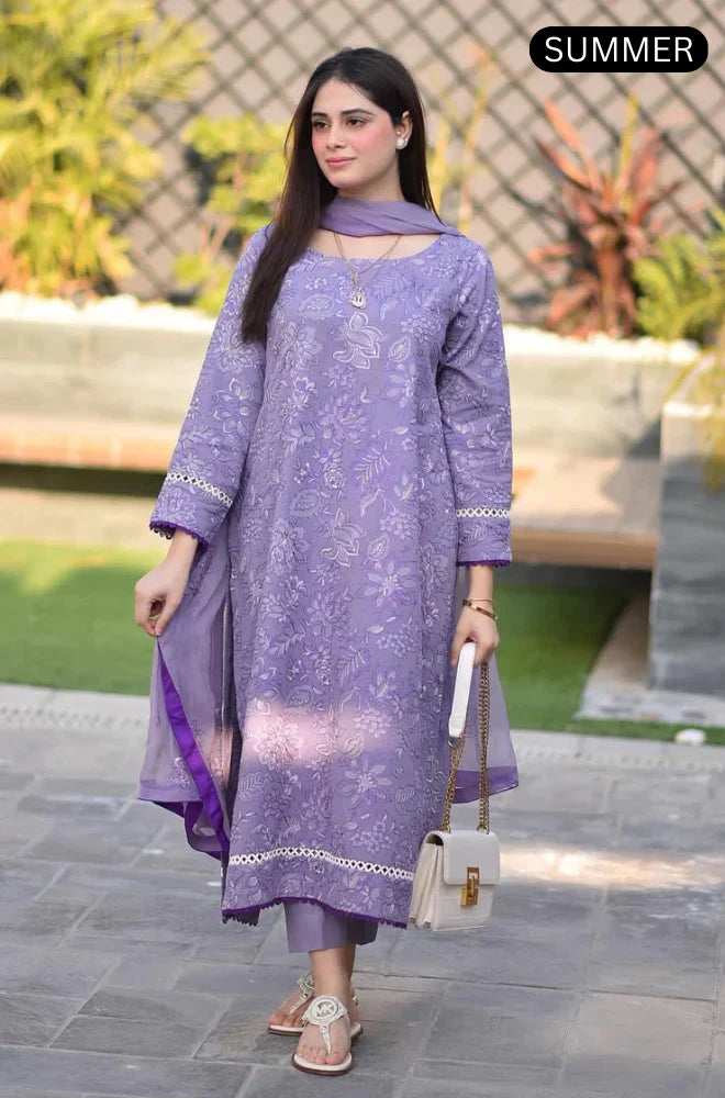 Summer 3PC Lawn Embroidered Suit