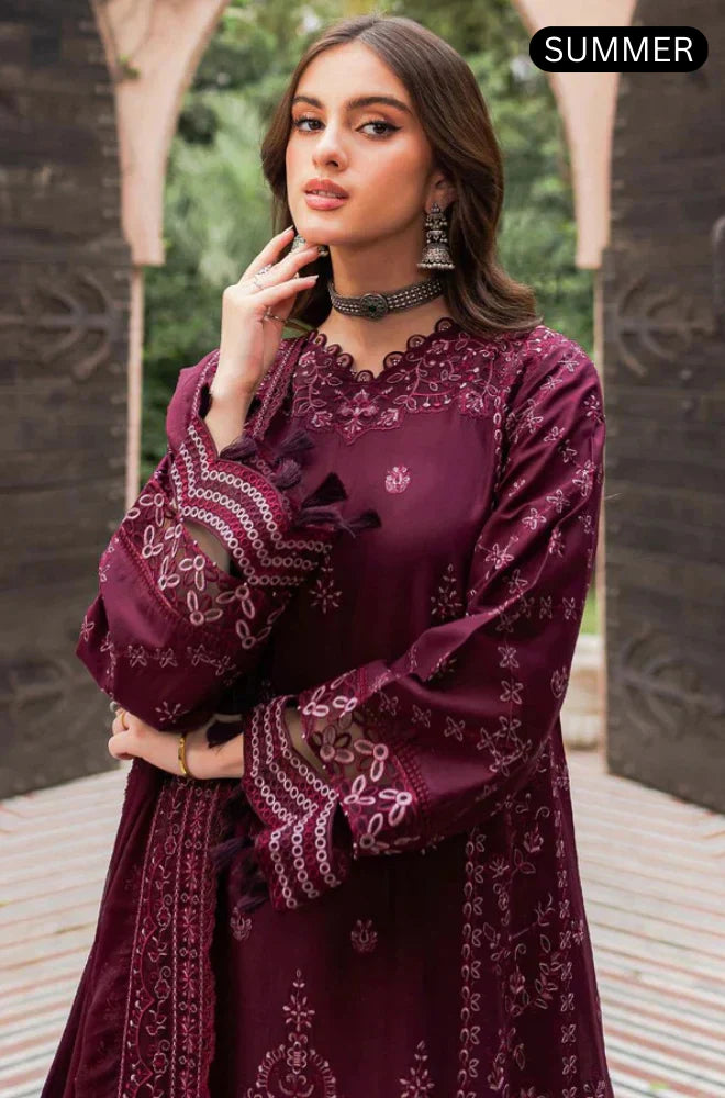Farasha - Summer 3PC Lawn Embroidered Suit