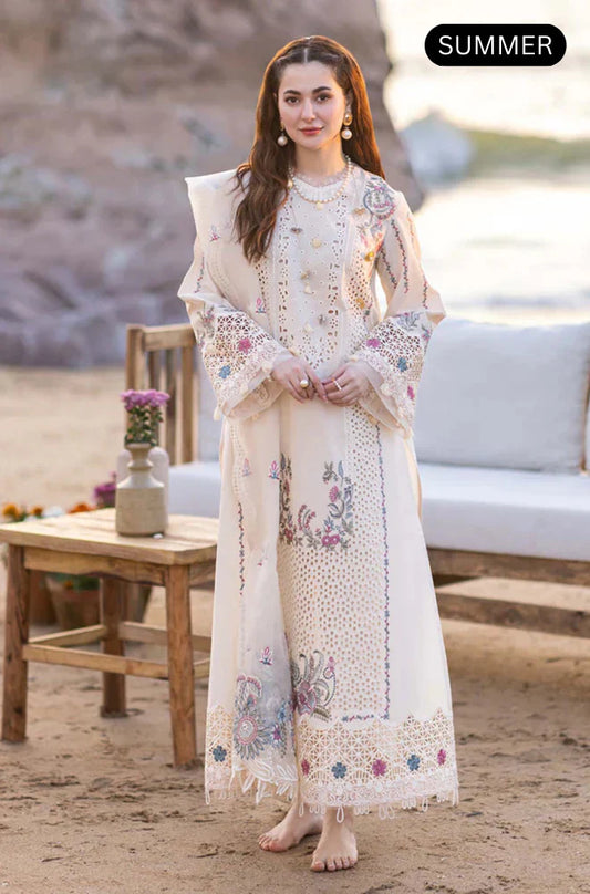 Qalamkar - Summer 3PC Lawn Embroidered Suit