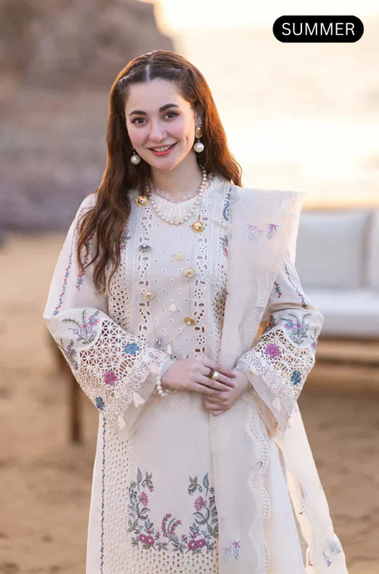 Qalamkar - Summer 3PC Lawn Embroidered Suit