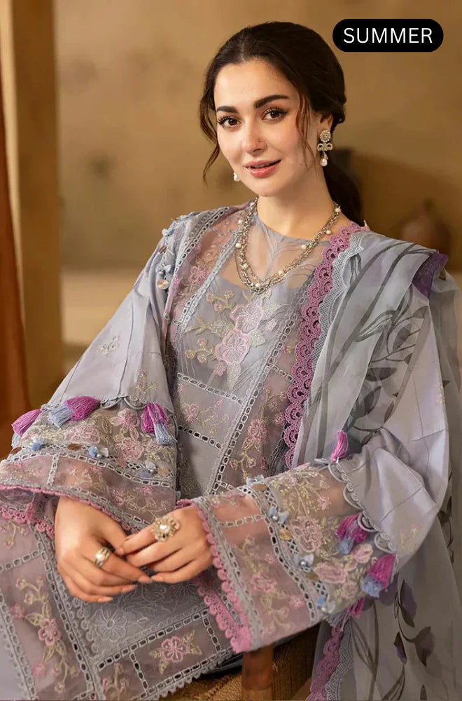 Qalamkar - 3PC Lawn Embroidered Suit With Embroidered Dupatta