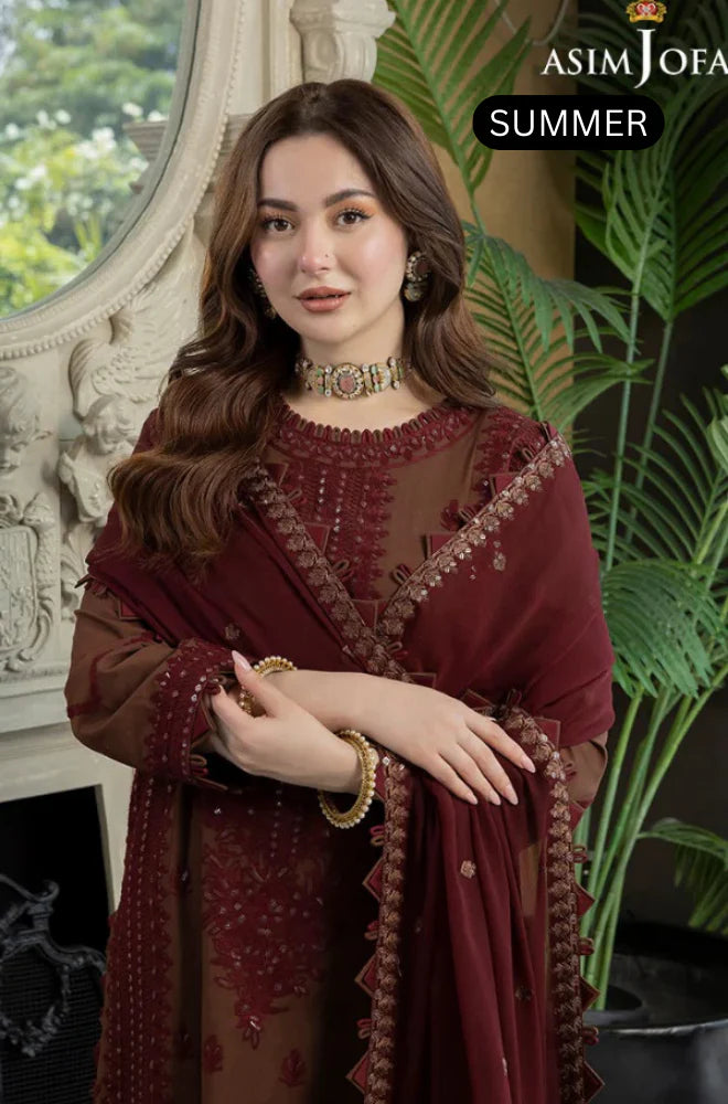 Asim Jofa - Summer 3PC Embroidered Lawn Suit -