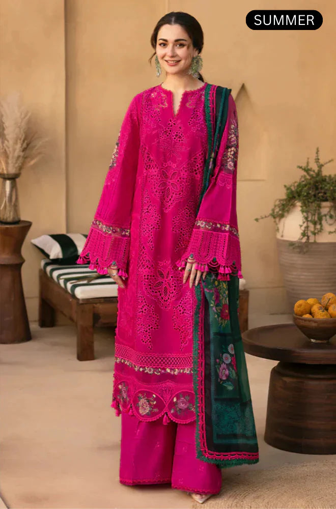 QalamKar -Summer 3PC Chikenkari Lawn Emb Suit