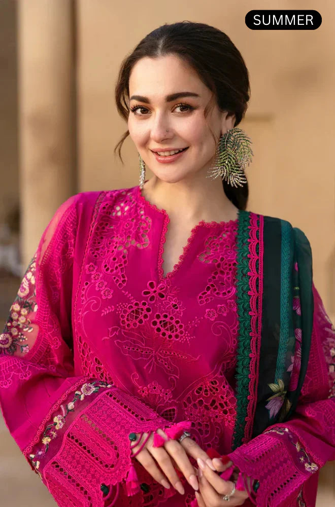 QalamKar -Summer 3PC Chikenkari Lawn Emb Suit