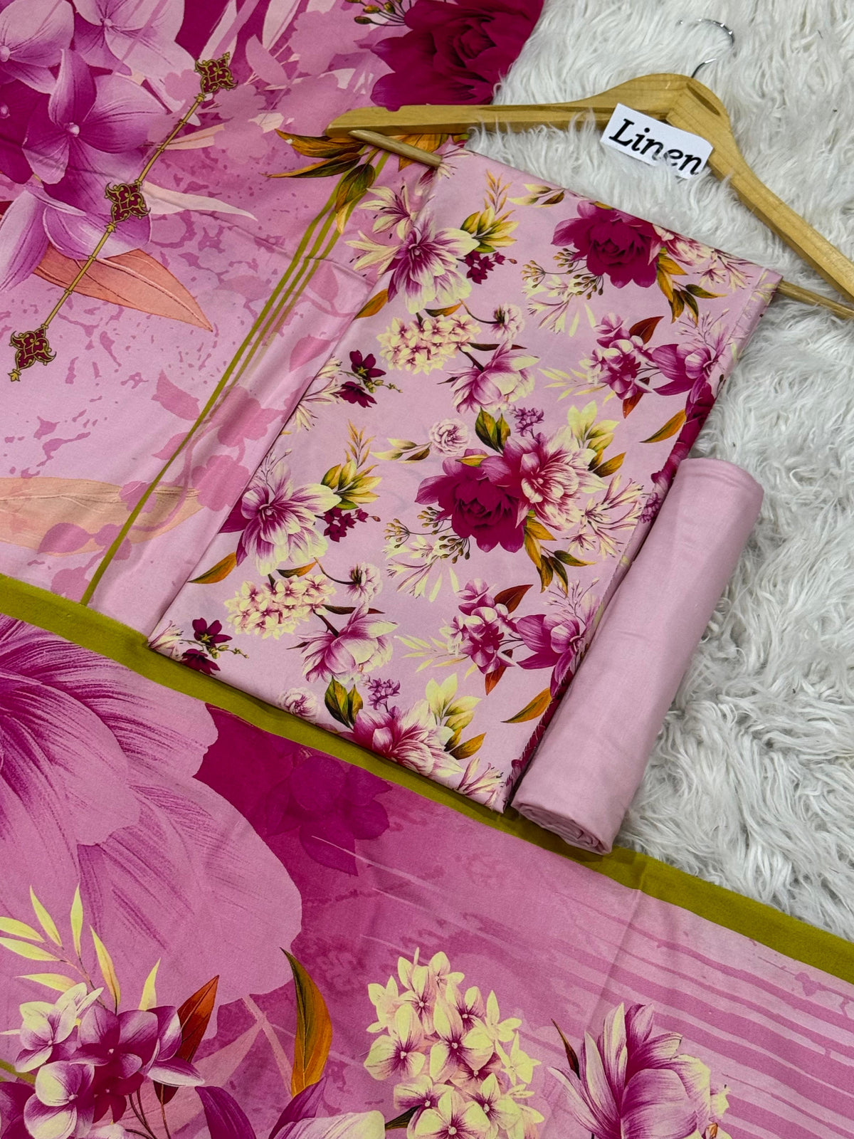 Linen Printed 3pc D-09