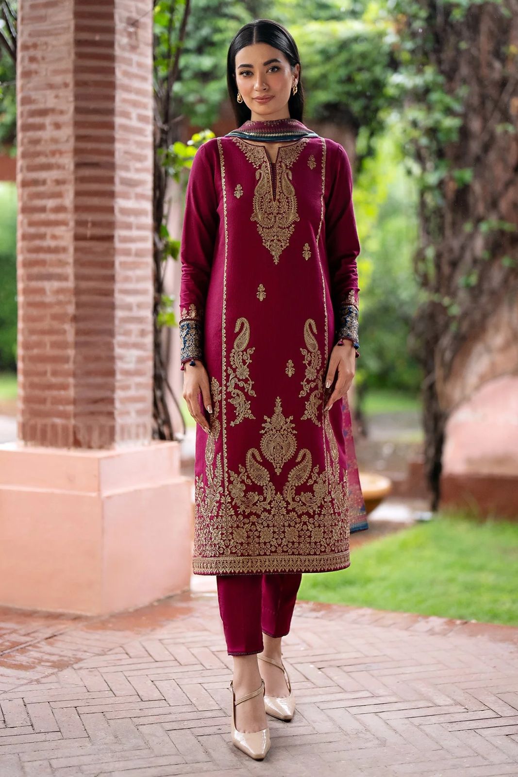 JAZMIN DHANAK LUXURY UNSTITCHED EMB 3PC