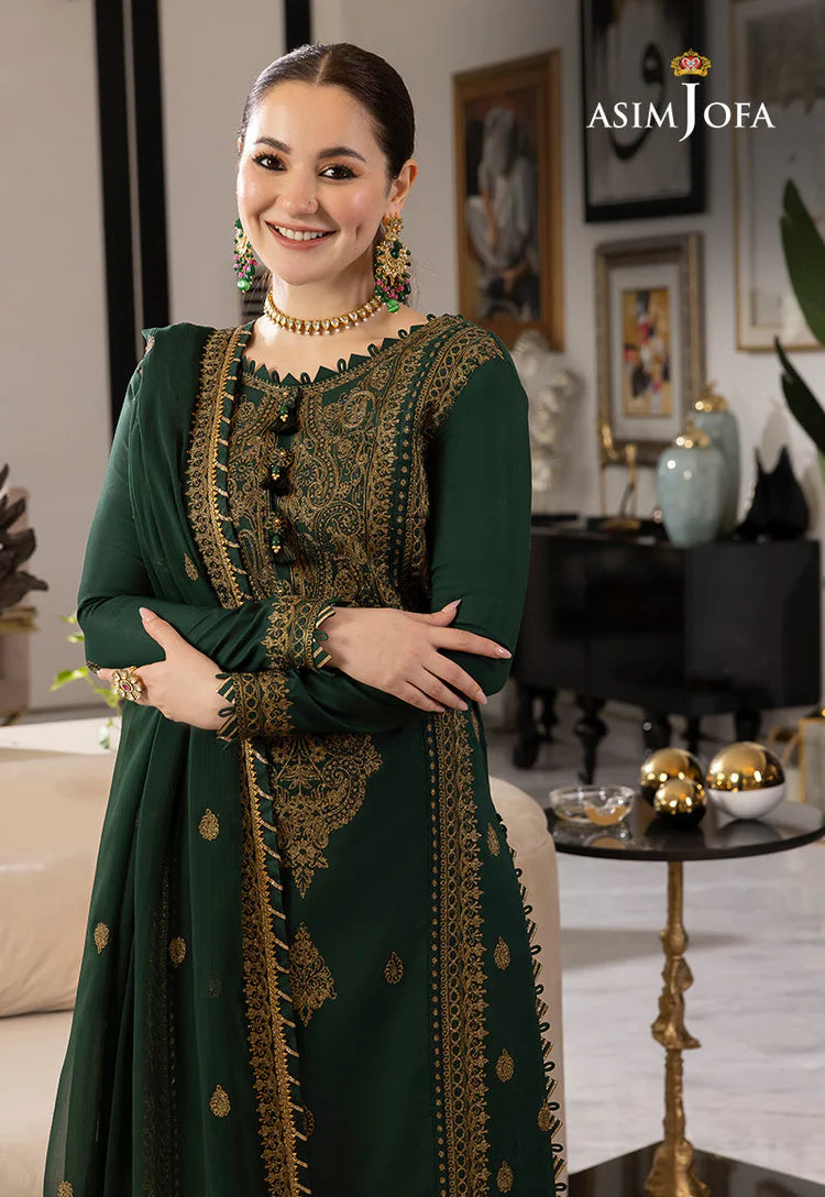 Asim jofa 3pc DHANAK UNSTITCHED EMB 3PC