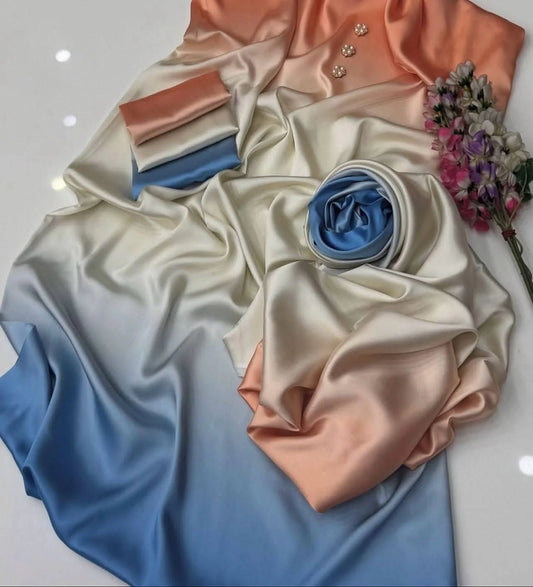 Shamoze Silk Digital Tye ‘N’ Dye 3pc Unstitched Suit - 01
