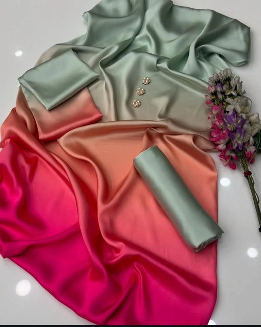 Shamoze Silk Digital Tye ‘N’ Dye 3pc Unstitched Suit -32
