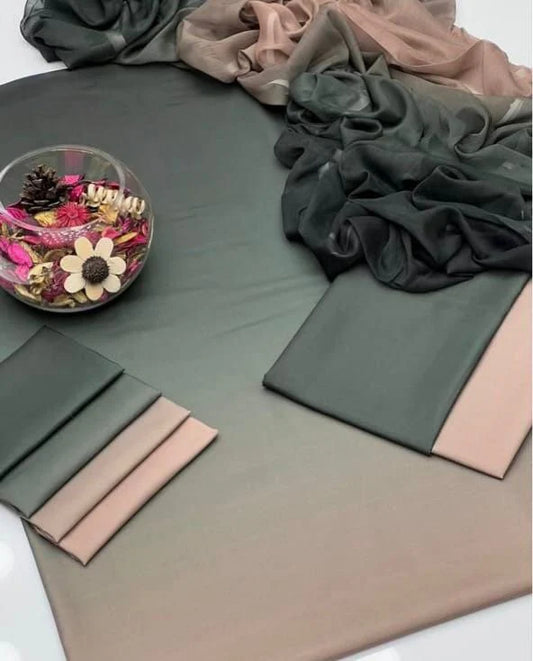 Shamoze Silk Digital Tye ‘N’ Dye 3pc Unstitched Suit - 04