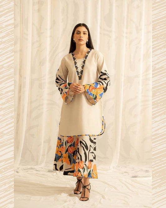 Shamoze Silk Digital Tye ‘N’ Dye 3pc Unstitched Suit - 03